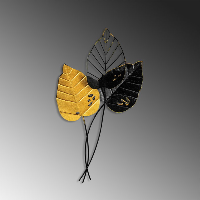 Wallity Fall 2 - Escultura de pared metálica amarilla y negra Wallity Fall 2 - Escultura de pared metálica amarilla y negra